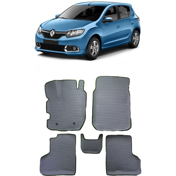 Ковры в салон автомобиля renault sandero ii вариант макси 3d 2014 - Eva Smart 3764-A1B1-S
