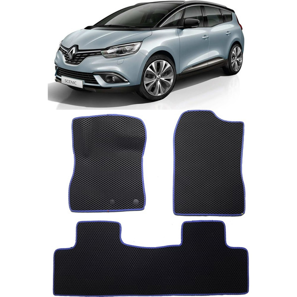 Ковры в салон автомобиля renault scenic iv grand 5мест 2016 - Eva Smart 3219-B1A1-S