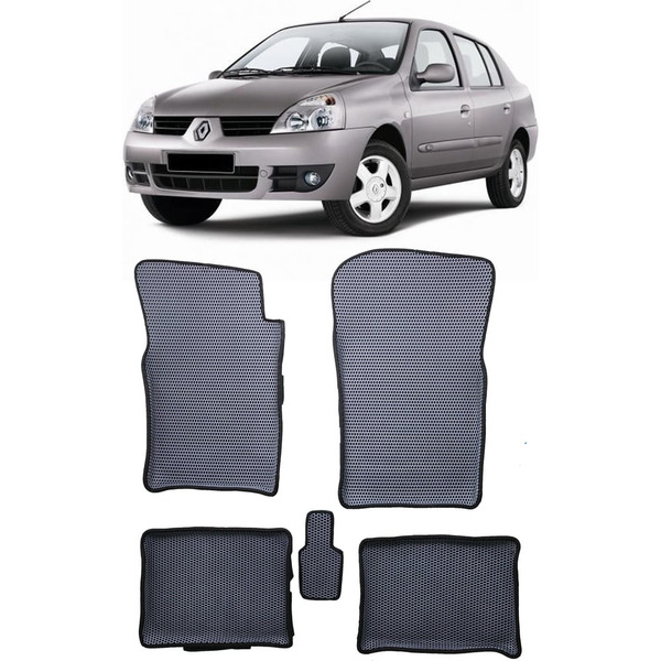 Ковры в салон автомобиля renault symbol i вариант макси 3d 1998 - 2008 Eva Smart 3406-B1B5-S