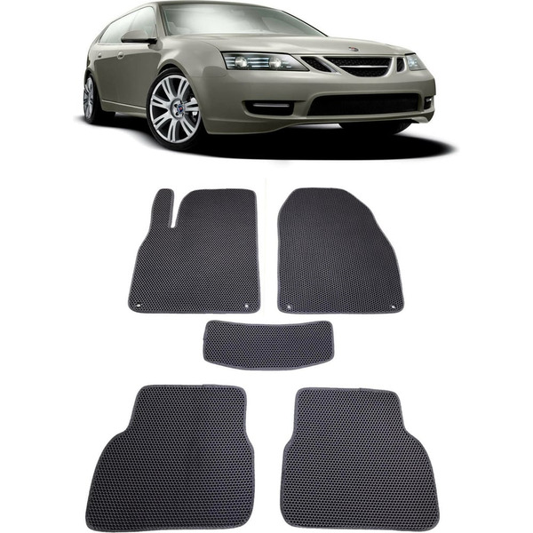 Ковры в салон автомобиля saab 9-3 2002 - 2008 Eva Smart 2632-A6A6-S