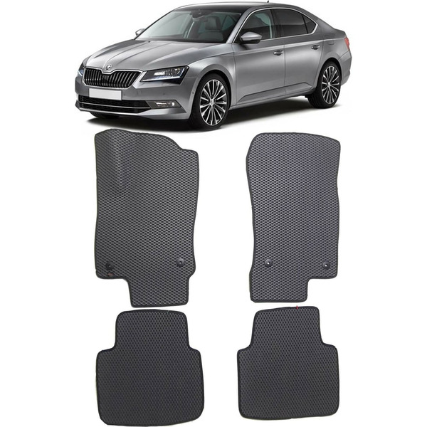 Ковры в салон автомобиля skoda superb iii 2015 - Eva Smart 2543-B1A1-S
