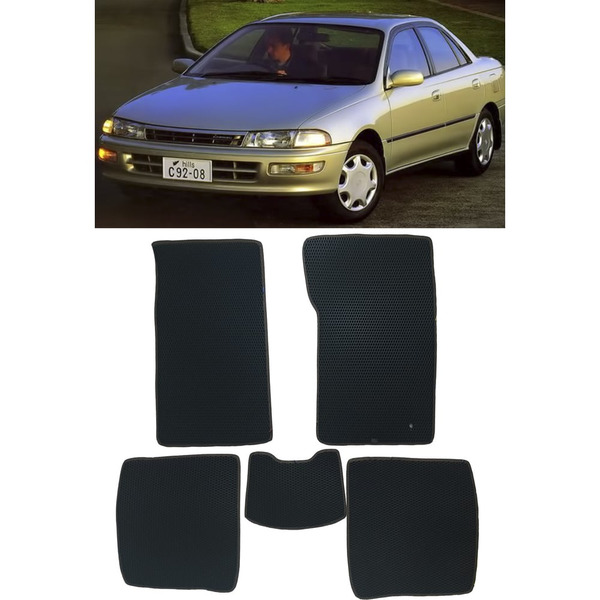 Ковры в салон автомобиля toyota carina (t190) правый руль 1992 - 1996 Eva Smart 2563-A1A7-S