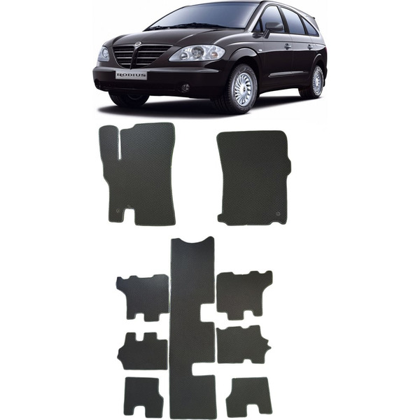 Ковры в салон автомобиля ssang yong rodius i рестайлинг 2007 - 2013 Eva Smart 3841-A6A6-S
