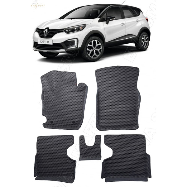 Ковры в салон автомобиля renault kaptur вариант макси 3d 2016 - Eva Smart 3265-A6A1-S
