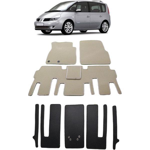 Ковры в салон автомобиля renault espace iv 7мест 2002 - 2012 Eva Smart 3411-A6B5-S