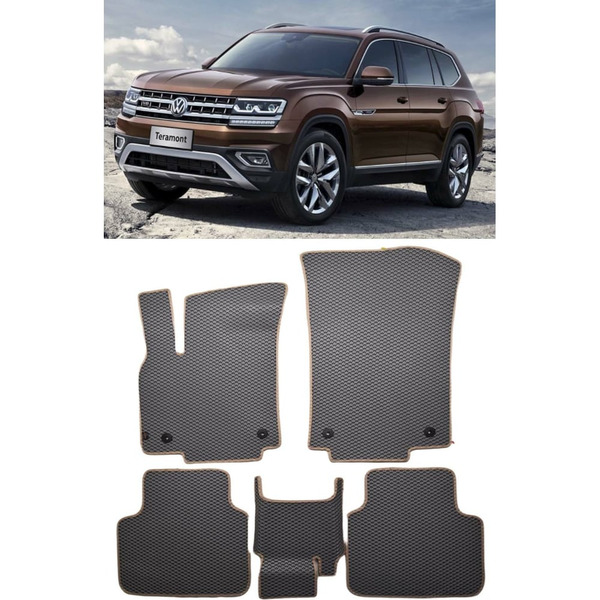 Ковры в салон автомобиля volkswagen teramont i 5мест 2017 - Eva Smart 3436-B5A7-S