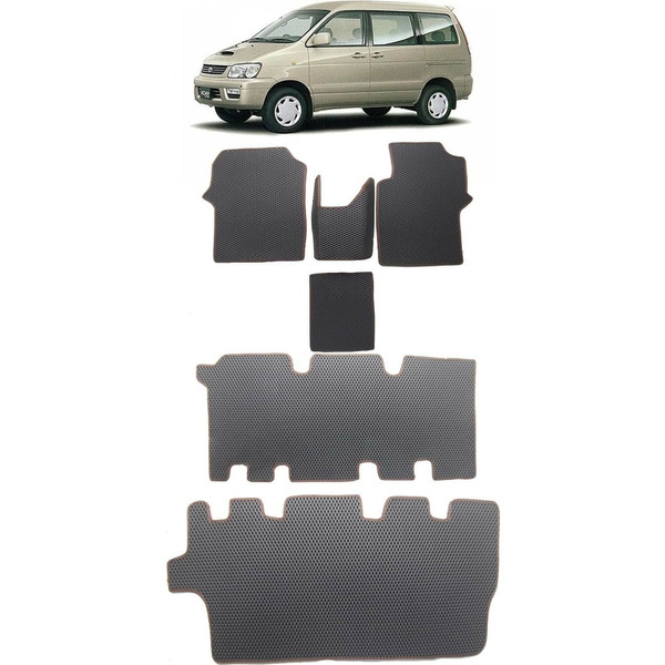 Ковры в салон автомобиля toyota town ace noah (r40, r50) правый руль 7мест 1998 - 2001 Eva Smart 3165-B1A6-S