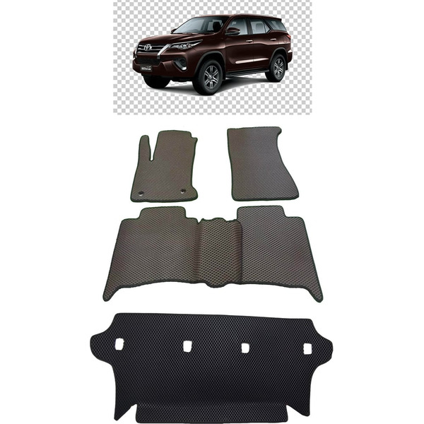 Ковры в салон автомобиля toyota fortuner ii кроссовер 7мест 2015 - Eva Smart 2776-A1A7-S