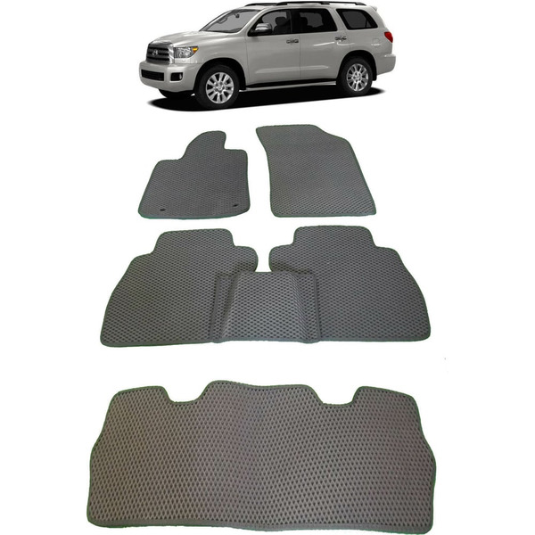 Ковры в салон автомобиля toyota sequoia ii 7мест 2008 - Eva Smart 2239-B1A1-S
