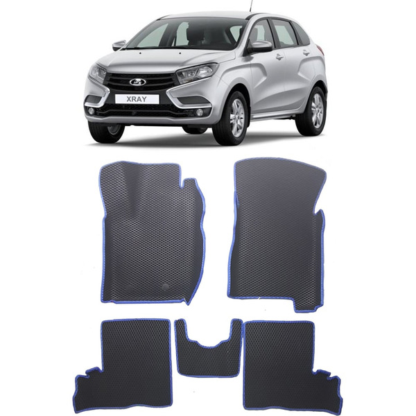 Ковры в салон автомобиля lada xray вариант макси 3d 2015 - Eva Smart 3305-A6A7-S