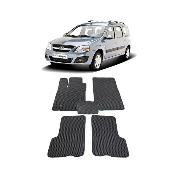 Ковры в салон автомобиля lada largus 5мест 2012 - Eva Smart 1921-B1A6-S