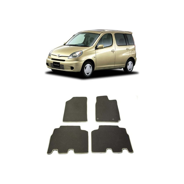 Ковры в салон автомобиля toyota funcargo правый руль 1999 - 2005 Eva Smart 2008-B1A6-S