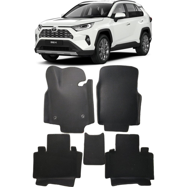 Ковры в салон автомобиля toyota rav 4 v (xa50) вариант макси 3d 2018 - Eva Smart 3336-B5A6-S
