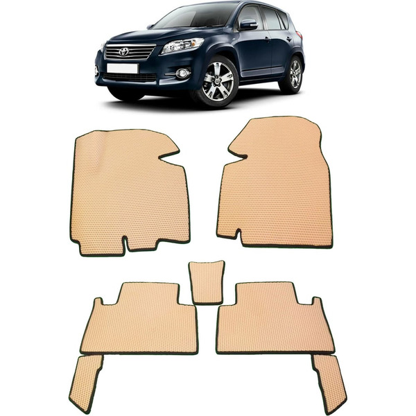 Ковры в салон автомобиля toyota rav 4 iii (сa30) рестайлинг макси 3d 2010 - 2014 Eva Smart 2620-A1A7-S