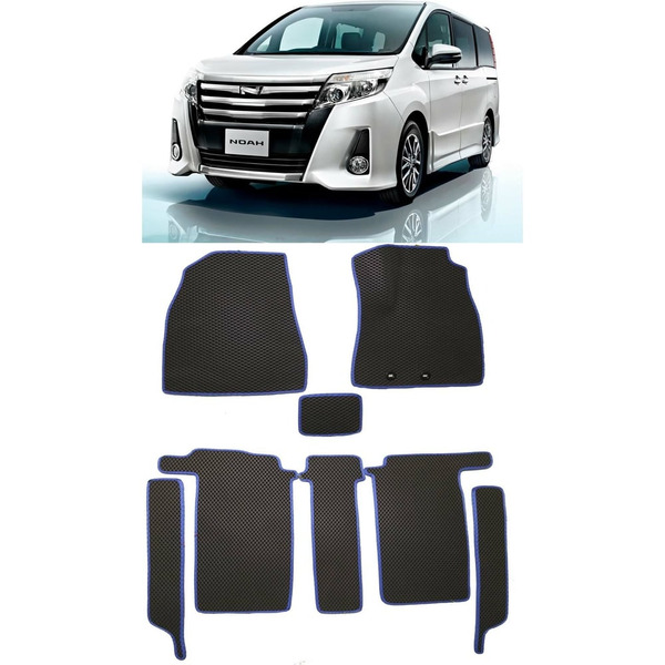 Ковры в салон автомобиля toyota noah iii (r80) правый руль минивэн 4места 2014 - Eva Smart 3150-A1B2-S