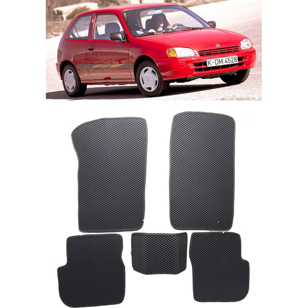 Ковры в салон автомобиля toyota starlet 3дв 1996 - 1998 Eva Smart 3128-A6A1-S