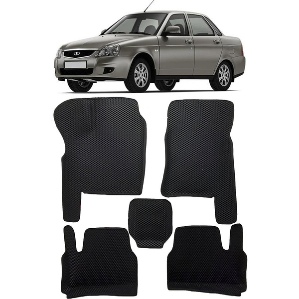 Ковры в салон автомобиля lada priora вариант макси 3d 2007 - Eva Smart 3322-B5A6-S