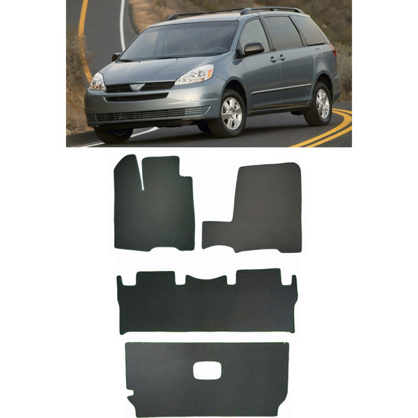 Ковры в салон автомобиля toyota sienna ii 7мест 2003 - 2010 Eva Smart 2565-B5A6-S