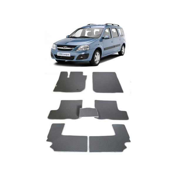 Ковры в салон автомобиля lada largus 7мест 2012 - Eva Smart 1923-B5B2-S