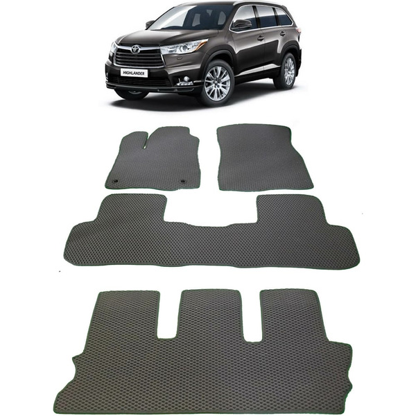 Ковры в салон автомобиля toyota highlander iii (u50) 7мест 2013 - 2019 Eva Smart 2524-B1A6-S