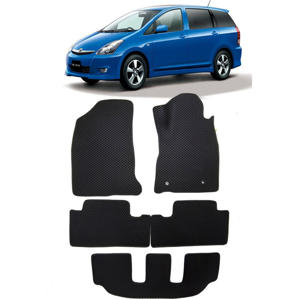 Ковры в салон автомобиля toyota wish i правый руль компактвэн рестайлинг 7мест 2005 – 2009 Eva Smart 2904-B5B2-S
