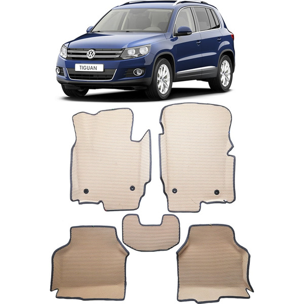 Ковры в салон автомобиля volkswagen tiguan i вариант макси 3d 2007 - 2016 Eva Smart 3373-B5A1-S