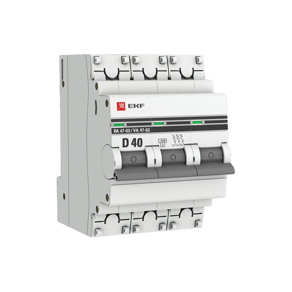 Автоматический выключатель EKF ВА 47-63 PROxima mcb4763-3-40D-pro