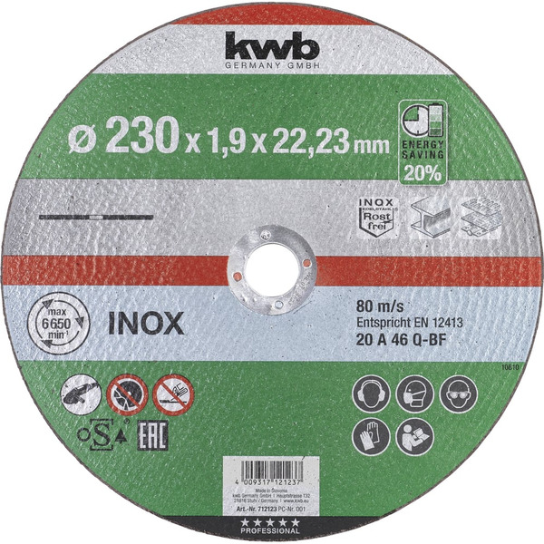 Отрезной диск по металлу KWB Energy Saving 712123