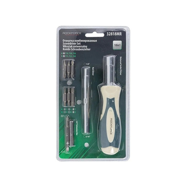 Универсальная переставная отвертка Rockforce RF-32818MR