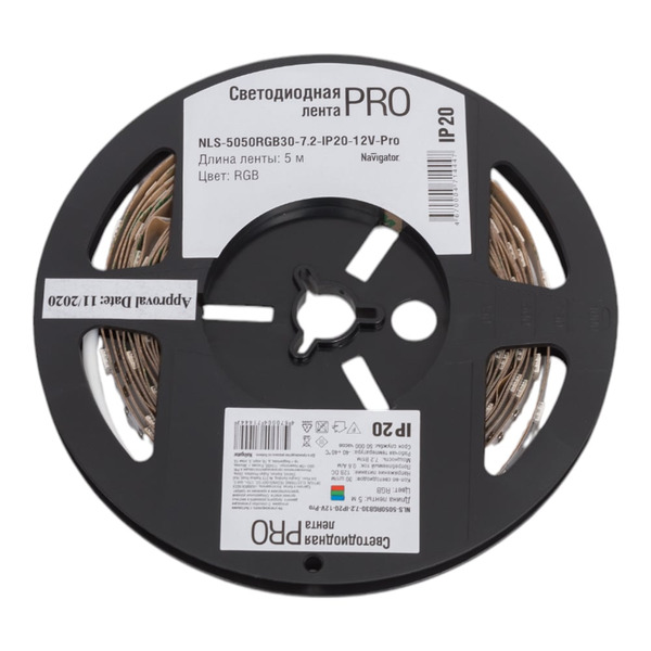 Светодиодная лента Navigator NLS-5050RGB30-7.2-IP20-12V-Pro R5 71444