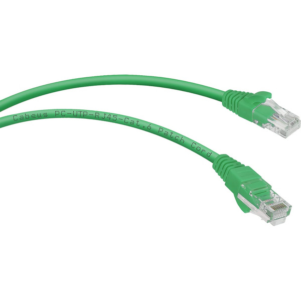 Неэкранированный патч-корд Cabeus PC-UTP-RJ45-Cat.6-1.5m-GN-LSZH