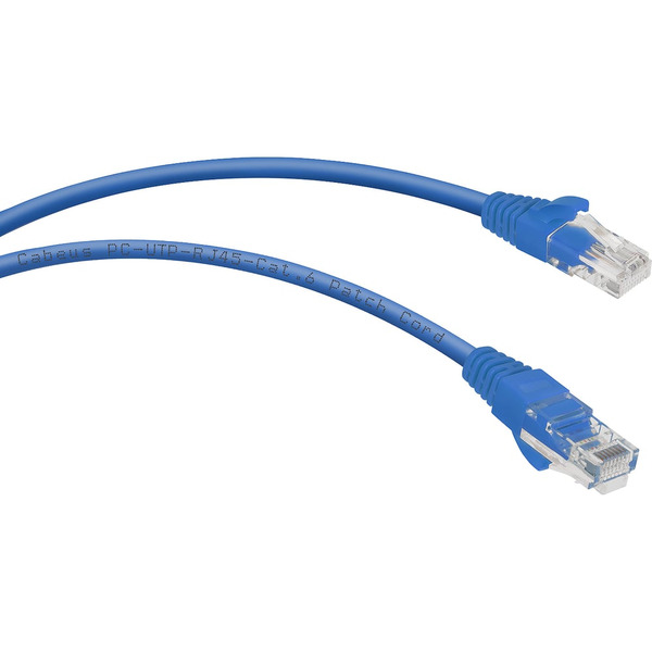 Неэкранированный патч-корд Cabeus PC-UTP-RJ45-Cat.6-5m-BL-LSZH