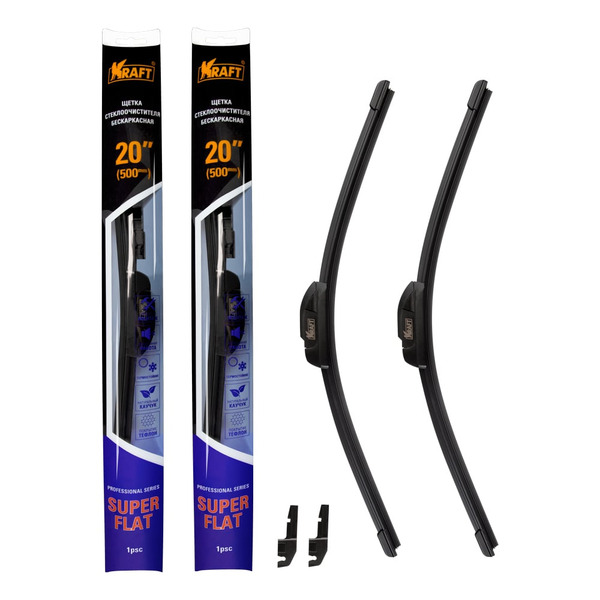 Комплект бескаркасных щеток стеклоочистителя KRAFT TEFLON KT 830877