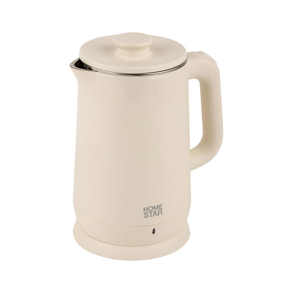 Чайник Homestar hs-1006 1.8 л, бежевый, двойной корпус 107004