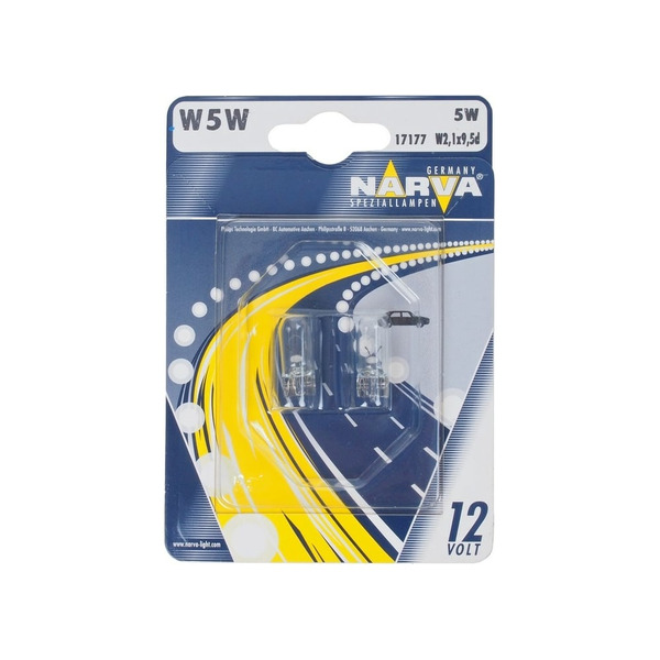 Автолампа Narva W5W W2.1x9.5d 171774000