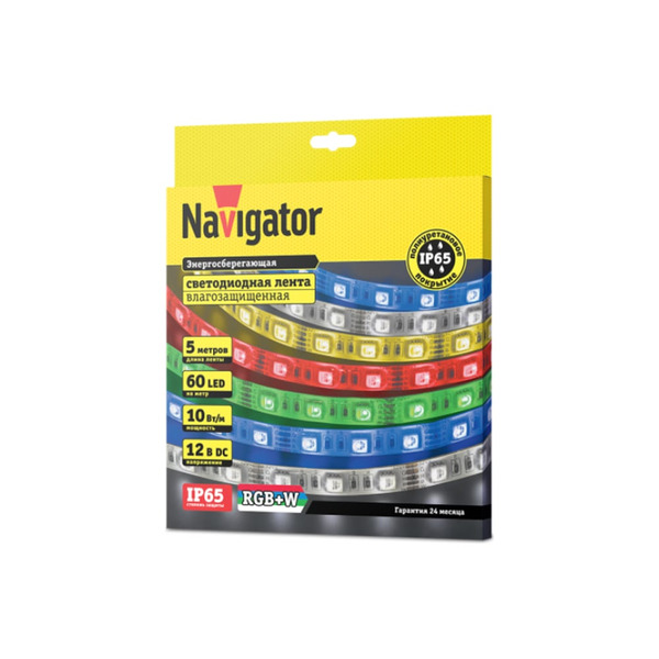 Светодиодная лента Navigator NLS-5050RGBW60-10-IP65-12V 14468