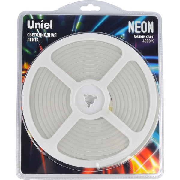 Гибкая светодиодная лента Uniel NEON ULS-N01-2835-120LED/m-6mm-IP67-DC12V-9W/m-5M-4000K UL-00009083