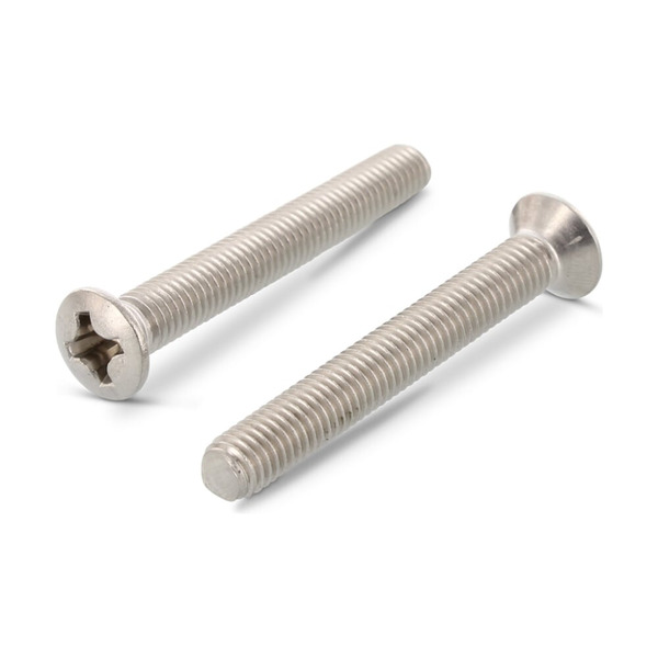 Нержавеющий винт Metiz-A2 DIN 966 M5x40 мм, А2 полупот. гол. крестообразный шлиц PH, 2 шт. 9662540 2