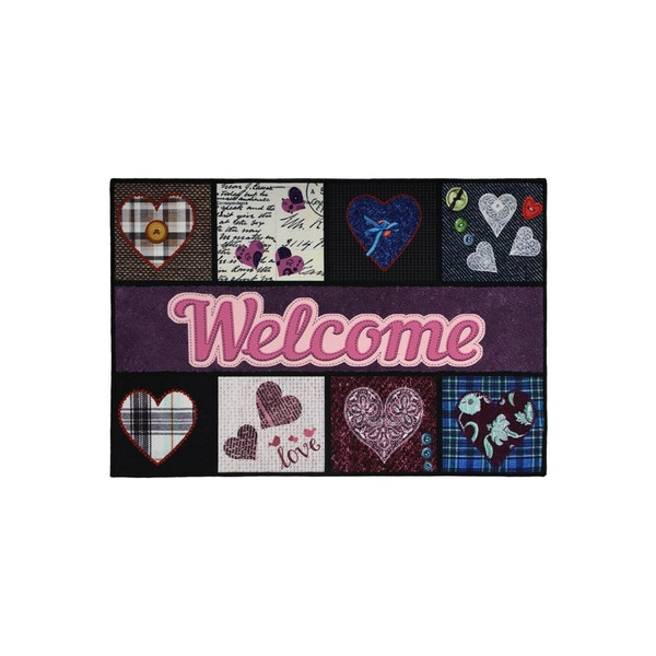 Влаговпитывающий коврик VORTEX Velur Welcome 24237