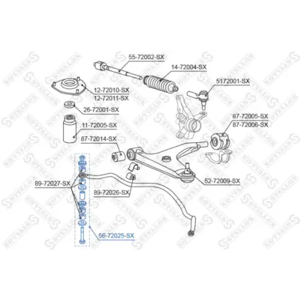 Тяга стабилизатора STELLOX 56-72025-SX