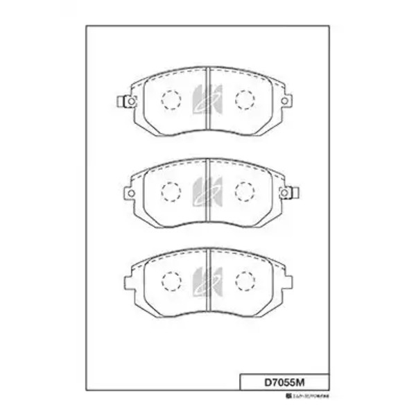 D7055M-01 951 02 !колодки дисковые п.\ Subaru Legacy 2.0i/2.5i 98-03/Impreza 2.0i/T WRX 01-03