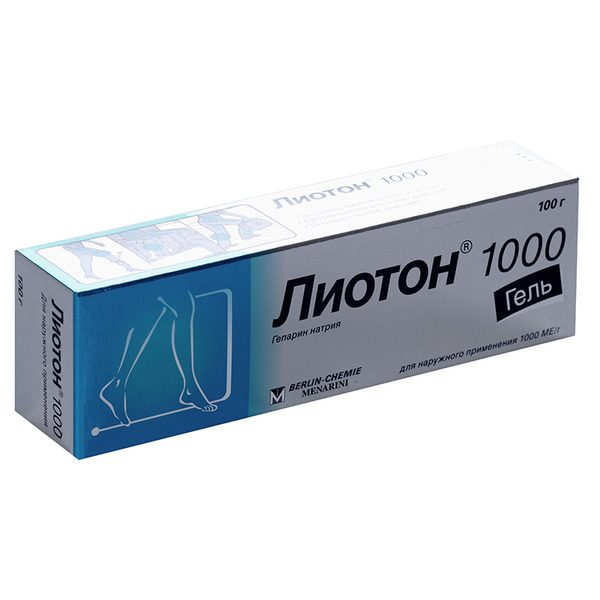 Лиотон 1000 1000 МЕ/г, 100 г, гель для наружного применения