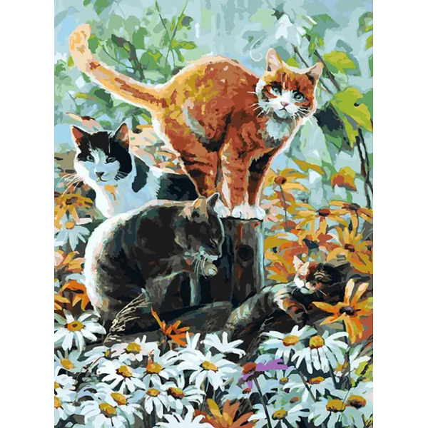 Набор для рисования по номерам. Счастье на заборе, 30x40 см