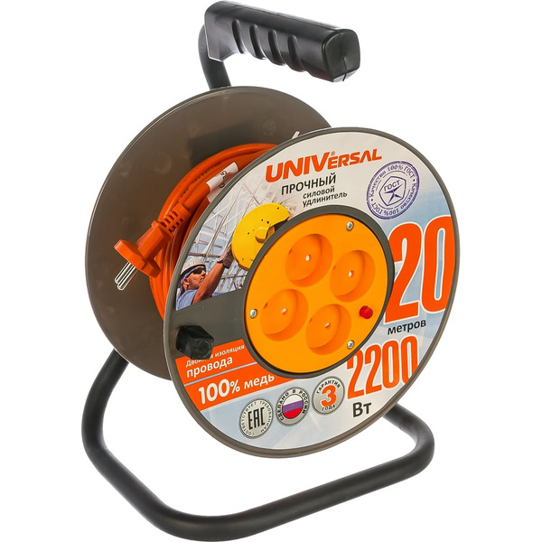 Силовой удлинитель на катушке UNIVersal ВЕМ-250 9632896