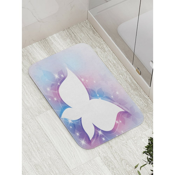 Противоскользящий коврик для ванной, сауны, бассейна JOYARTY Бабочка желаний bath_8813