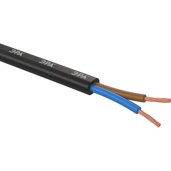 Провод ЭРА ШВВП 2x0,75 мм2 5м чрный Б0058850