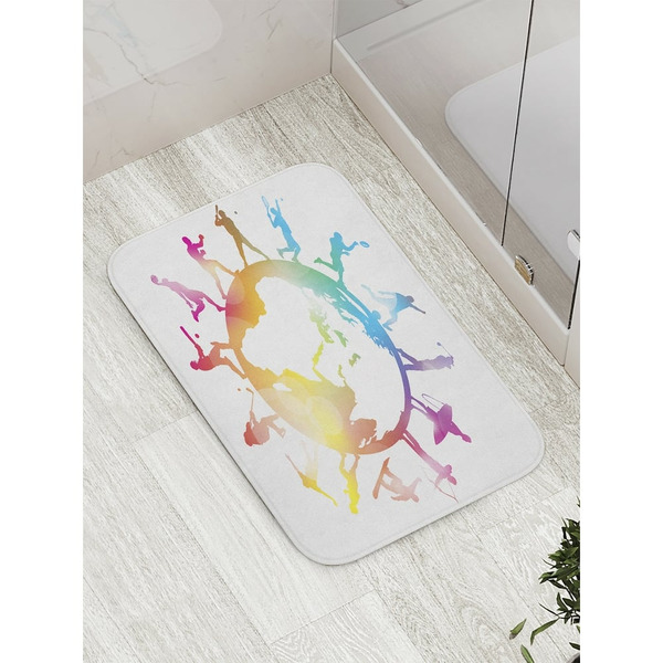 Противоскользящий коврик для ванной, сауны, бассейна JOYARTY Мир спорта bath_9047