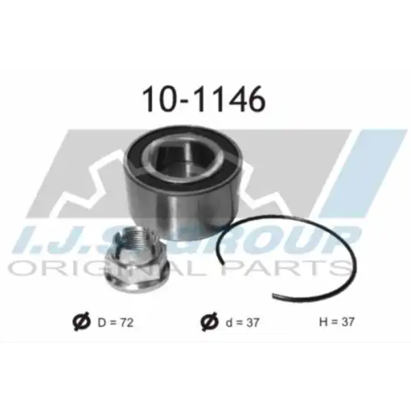 к-кт подшипника ступицы передней! Renault Logan/Sandero/Laguna/Megane 86> 10-1146 IJS