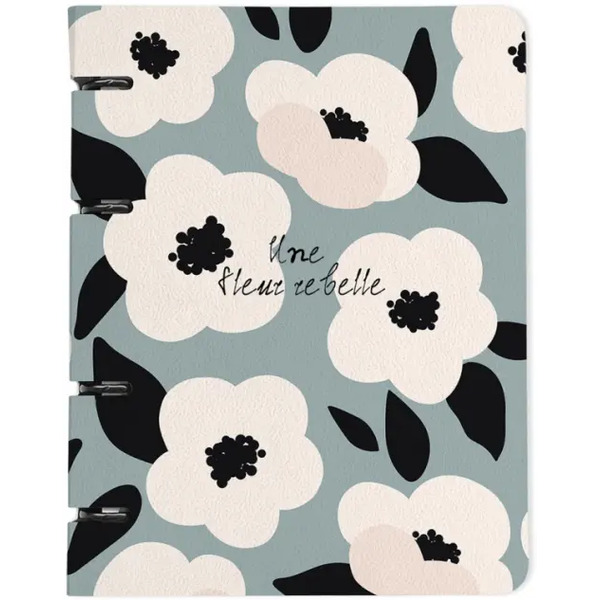 Тетрадь с кольцевым механизмом Pretty, голубой, 120 листов, клетка