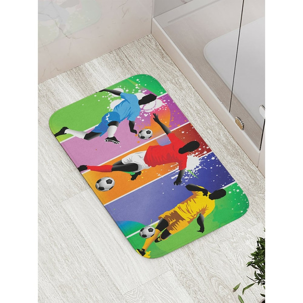 Противоскользящий коврик для ванной, сауны, бассейна JOYARTY Футбол - игра миллионов bath_17310